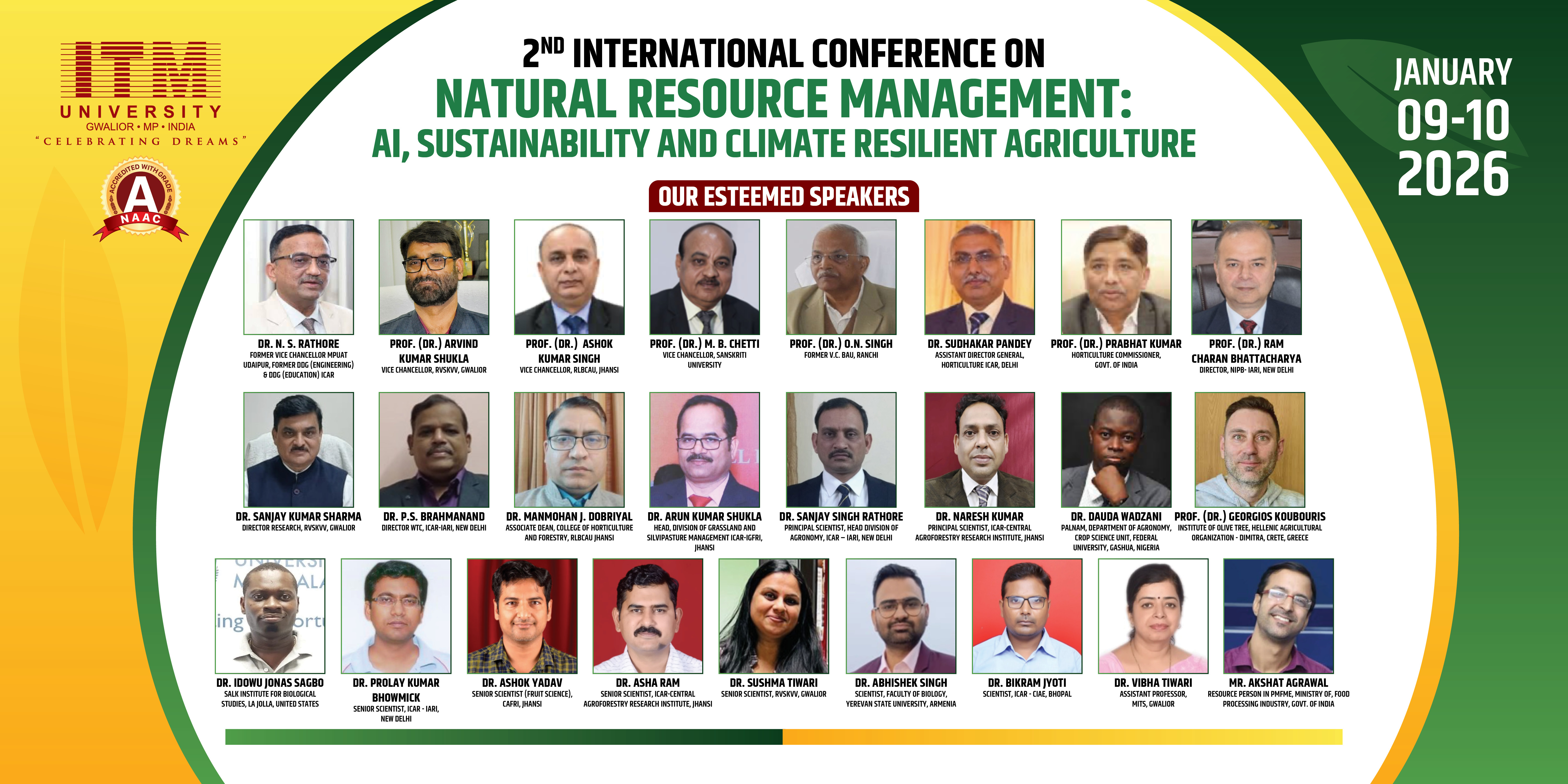 2nd International Conference on Natural Resource Management - ICNRM 2026 Banner